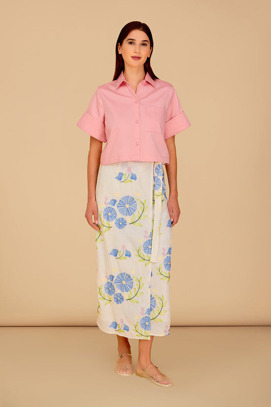 Leigh Wrap Skirt - Flora Embroidery
