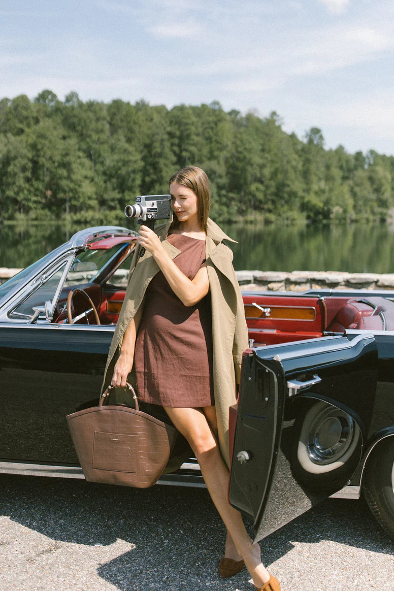 Tote - Espresso Croc