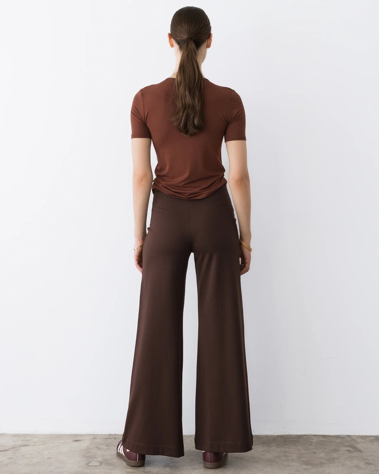 Modal Fitted T-Shirt - Cocoa
