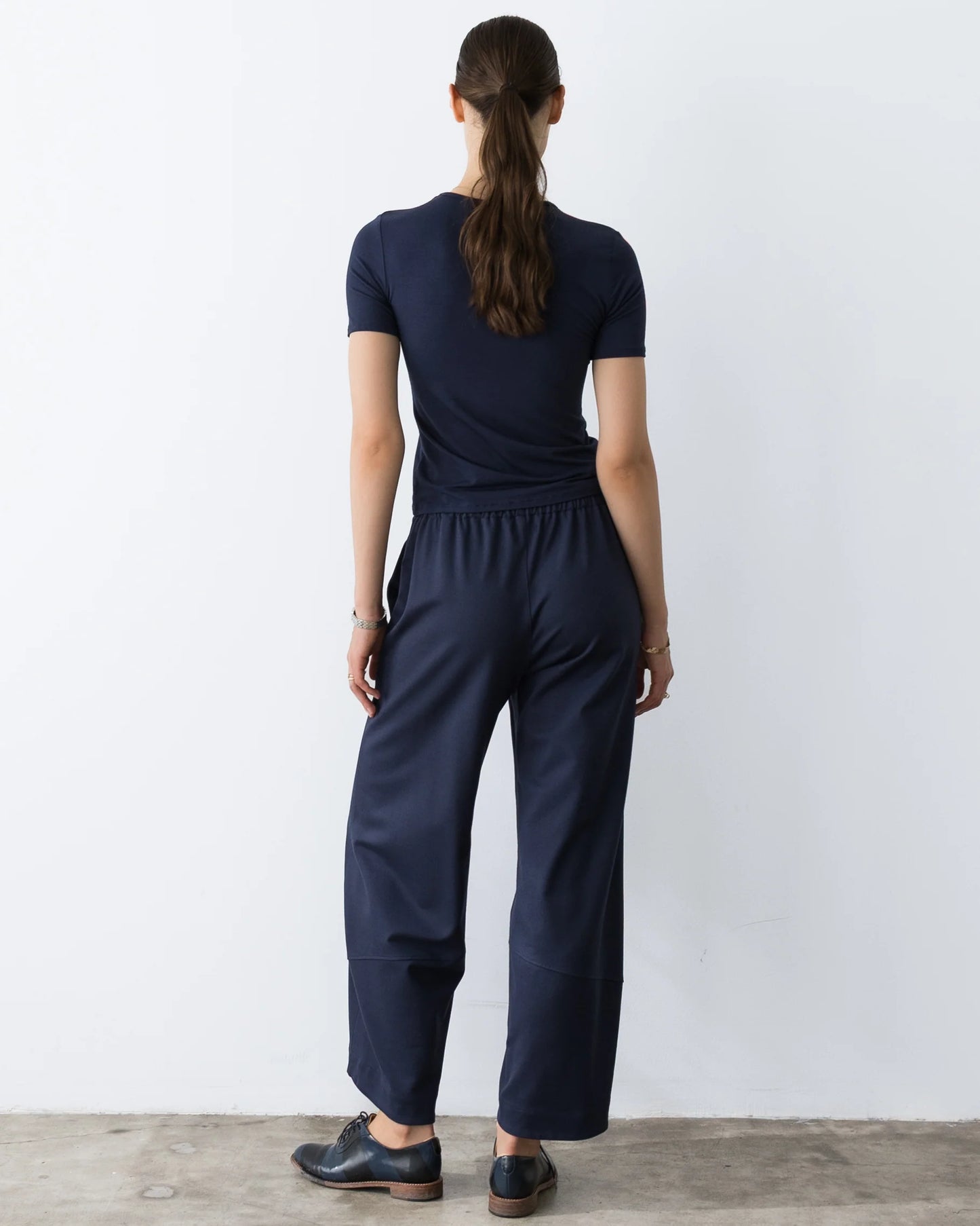 Ponte Knit Barrel Pant