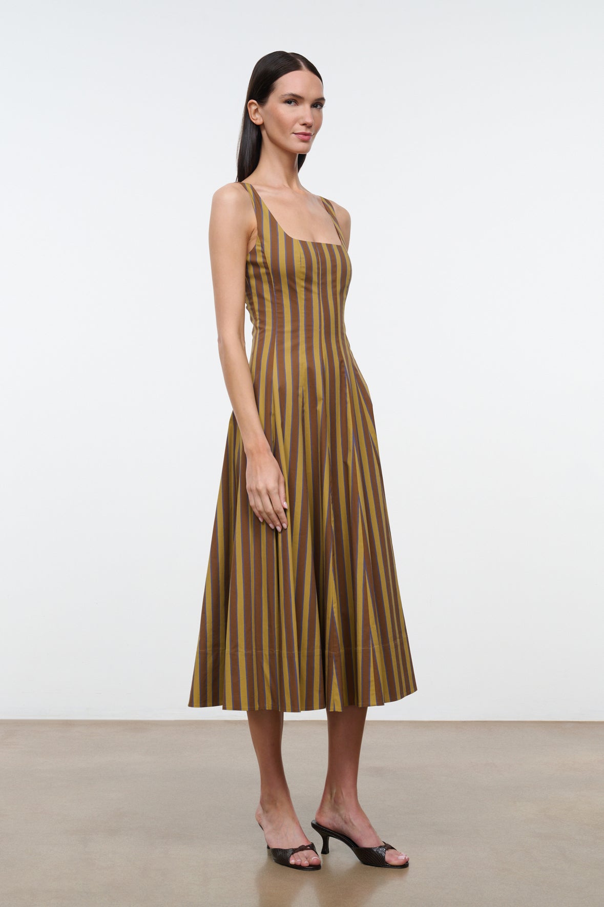 Wells Dress - Cigar Stripe