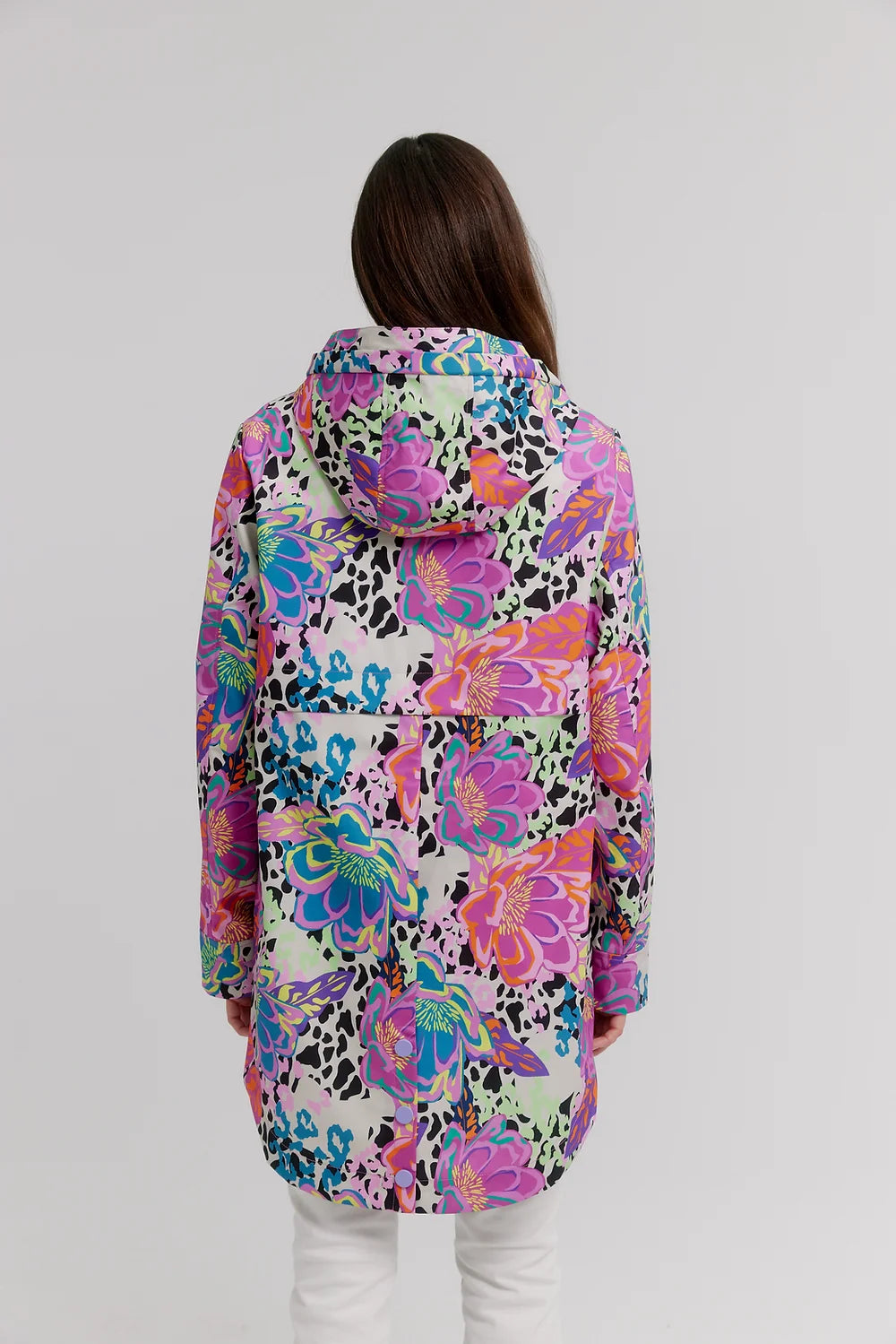 Electric Floral Rain Coat