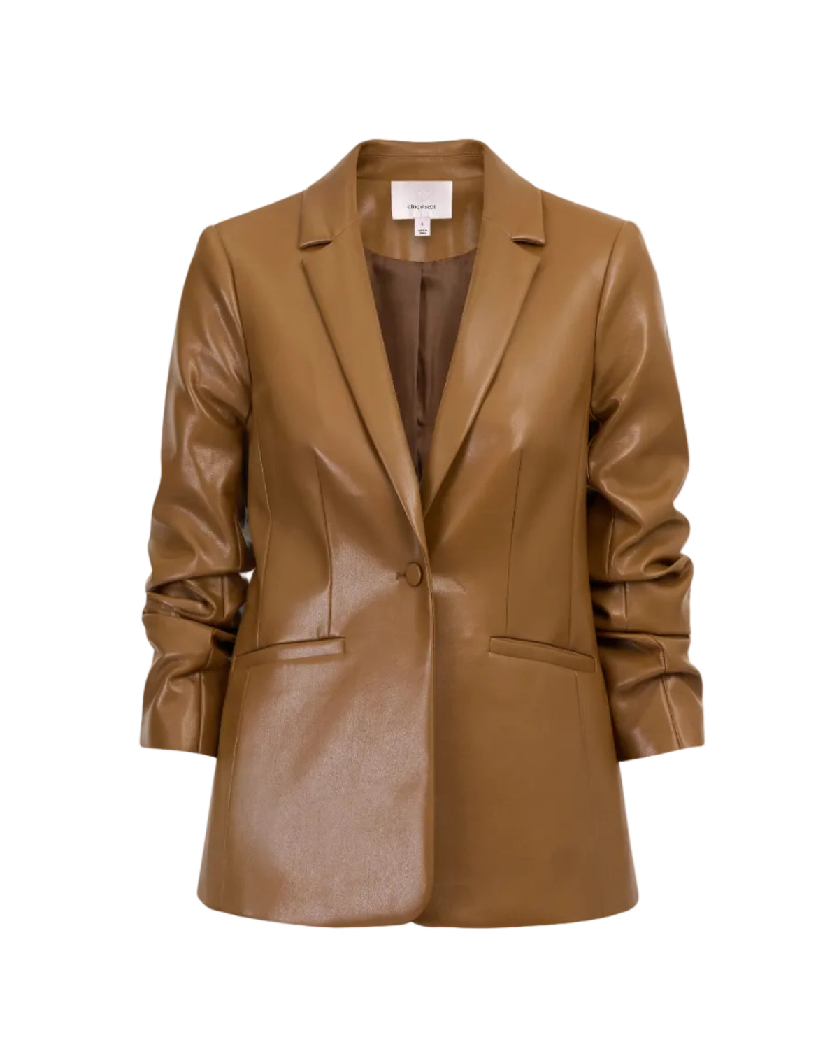 Vegan Leather Kylie Jacket - Chocolate Milk