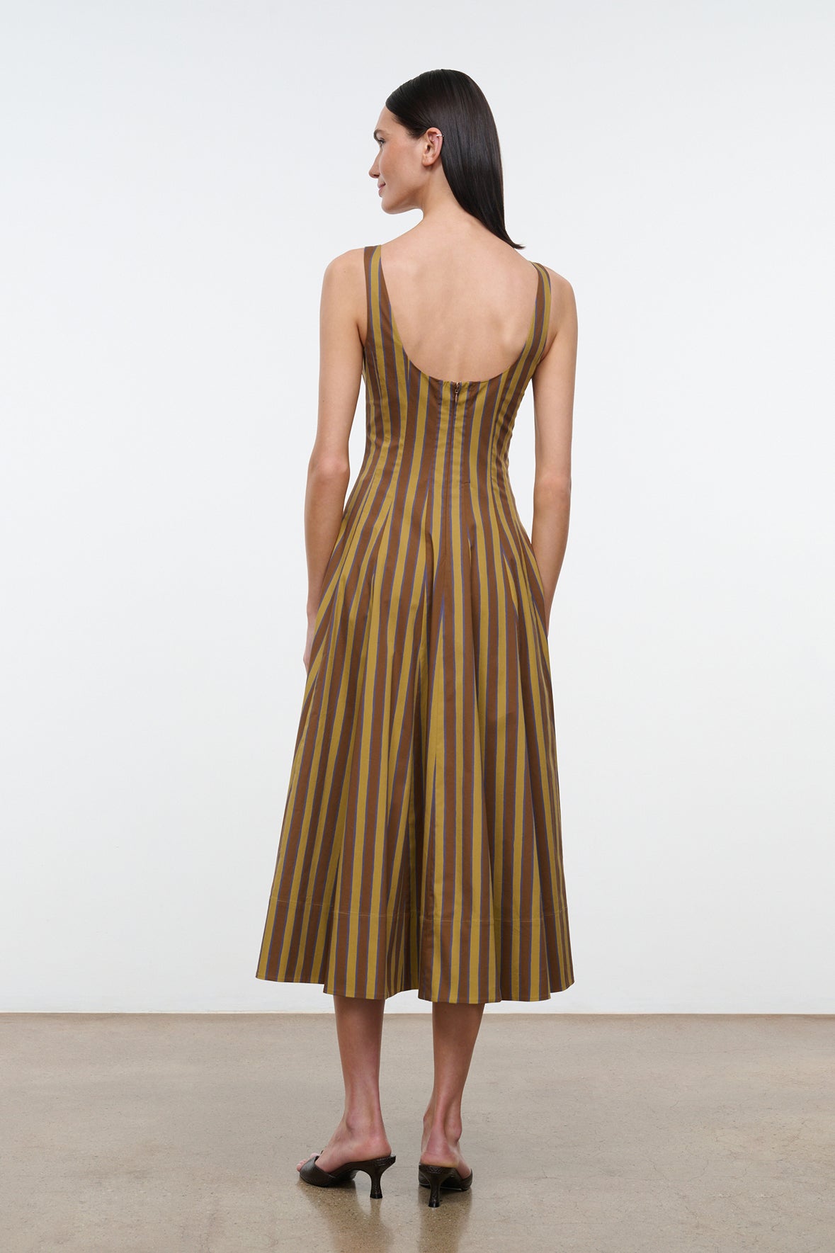 Wells Dress - Cigar Stripe