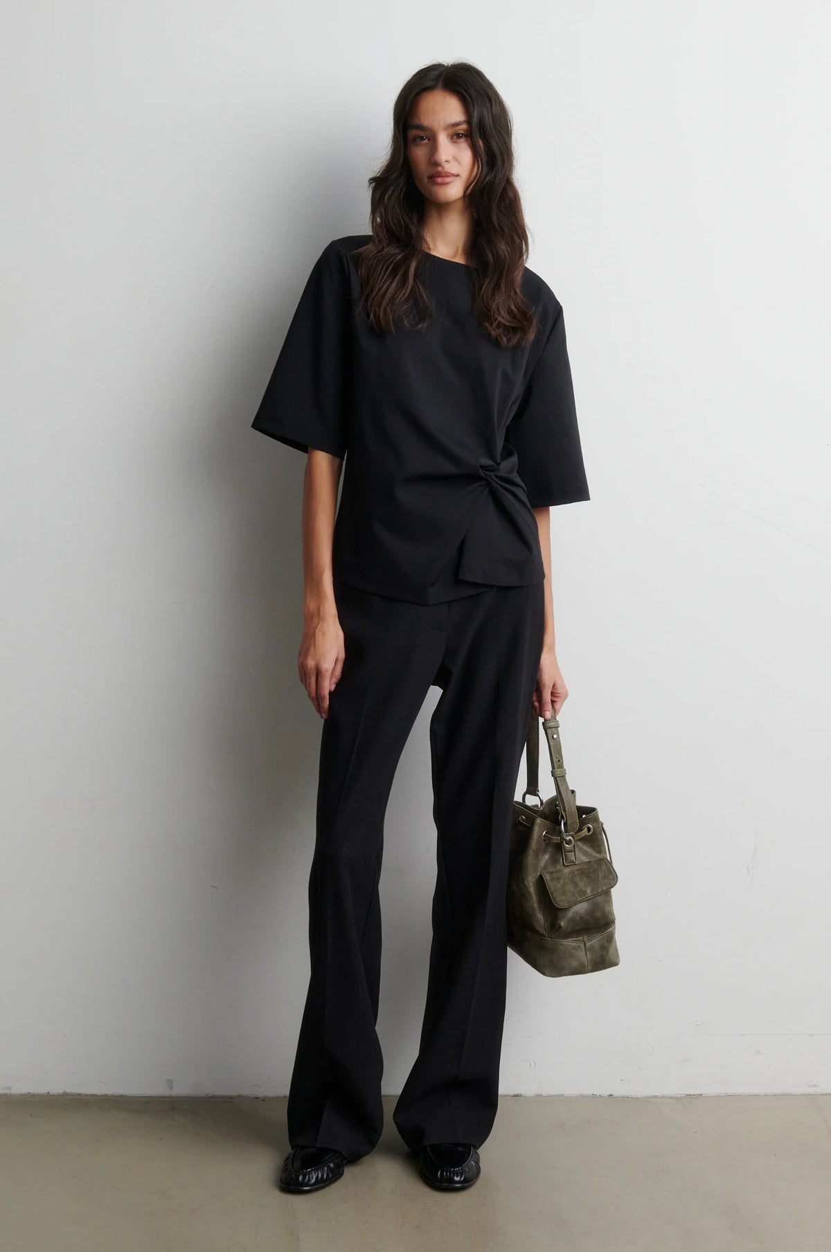 Arkai Drape Tee - Black