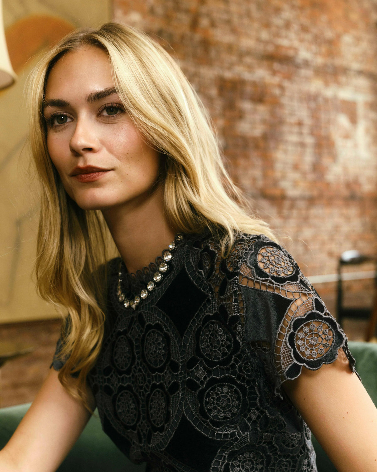 Waverly Lace Midi Dress - Midnight Grey
