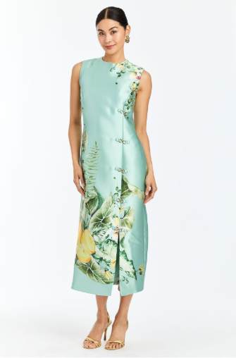 Serena Midi Dress - Citron Tableau