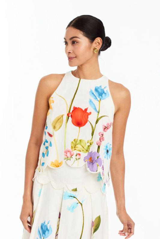 Prism Scallop Tank Top - Garden Muse