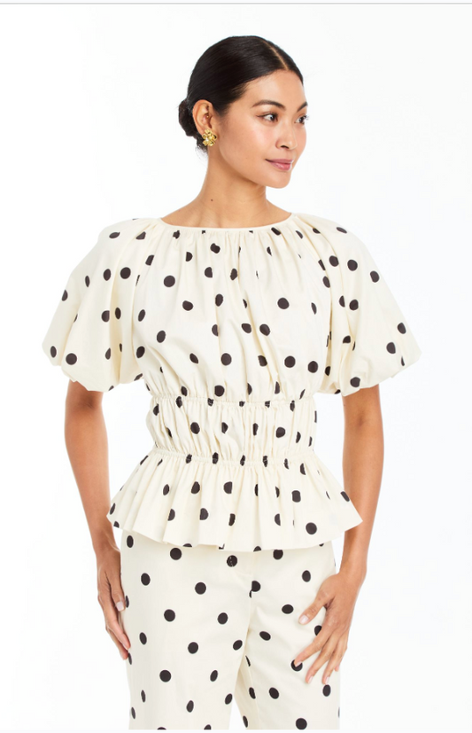 Breakfast Smocked Top - Polka Dot