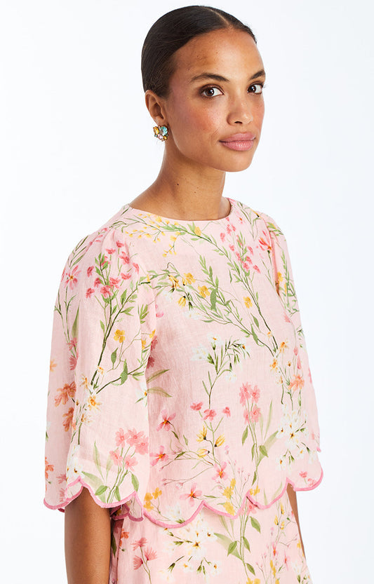 Charlize Top - Rose Vines