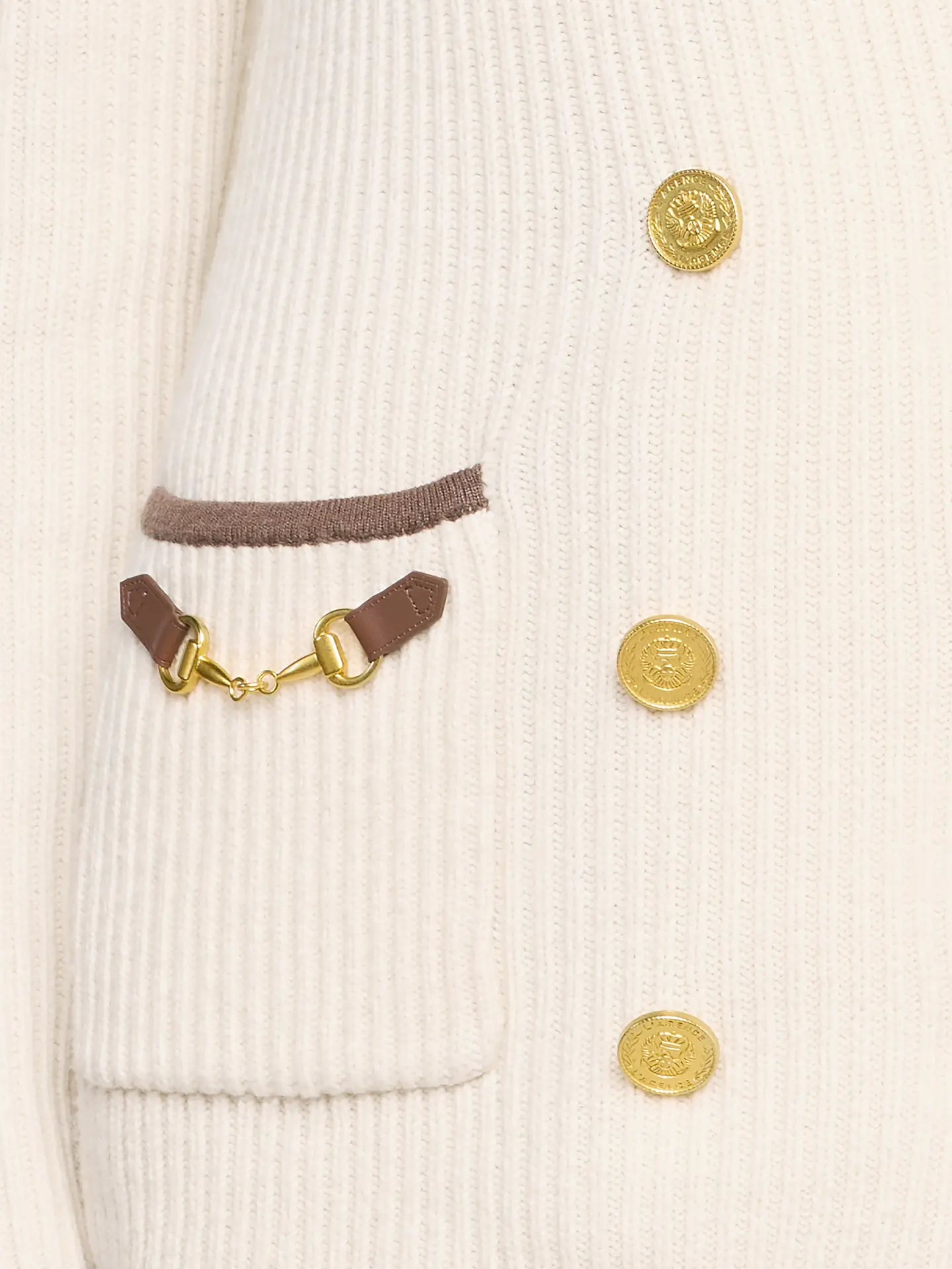 Ranch Knit Blazer - Ivory/Dark Cappucino