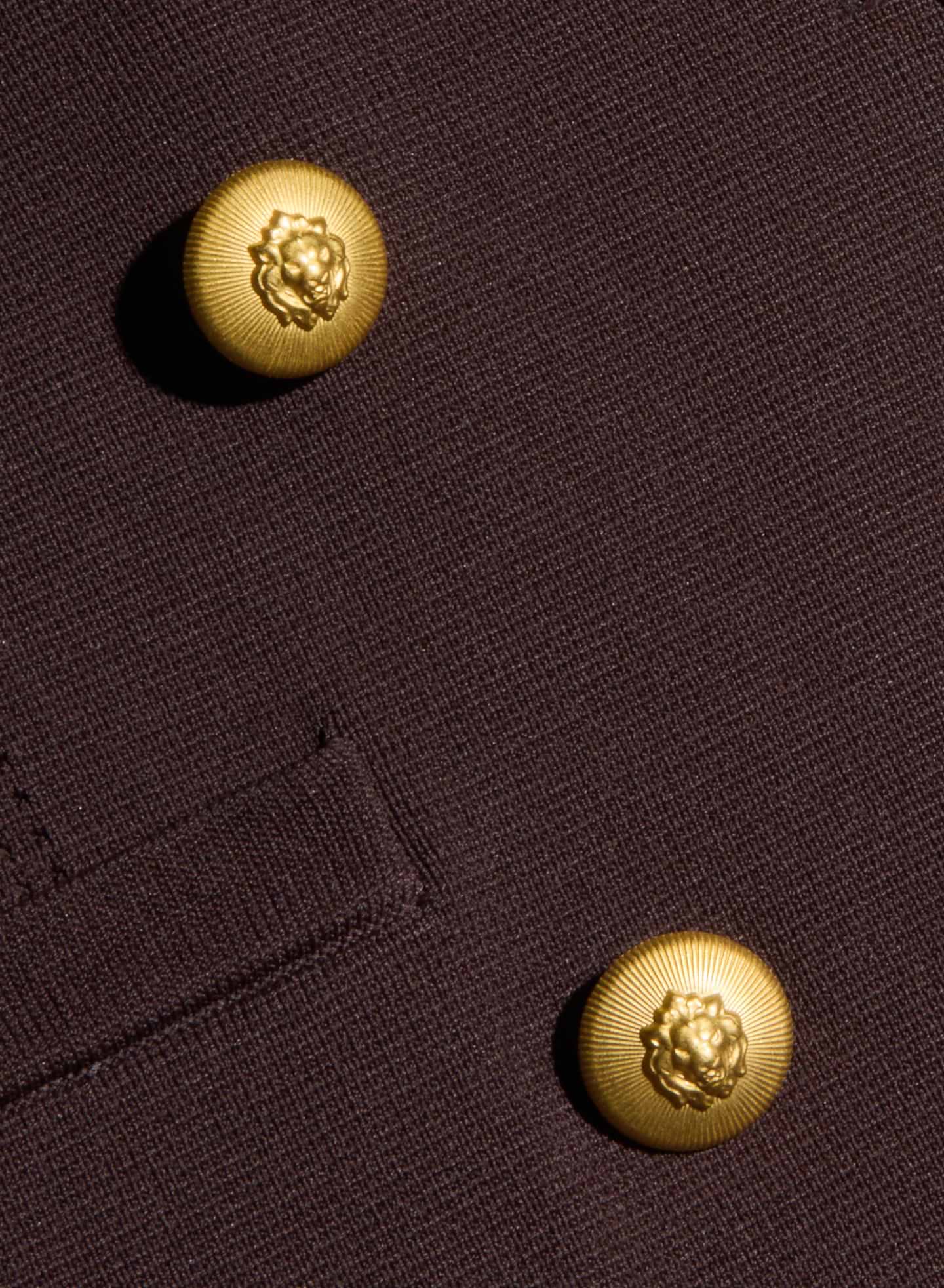 Amelia Knit Blazer - Dark Java/Gold