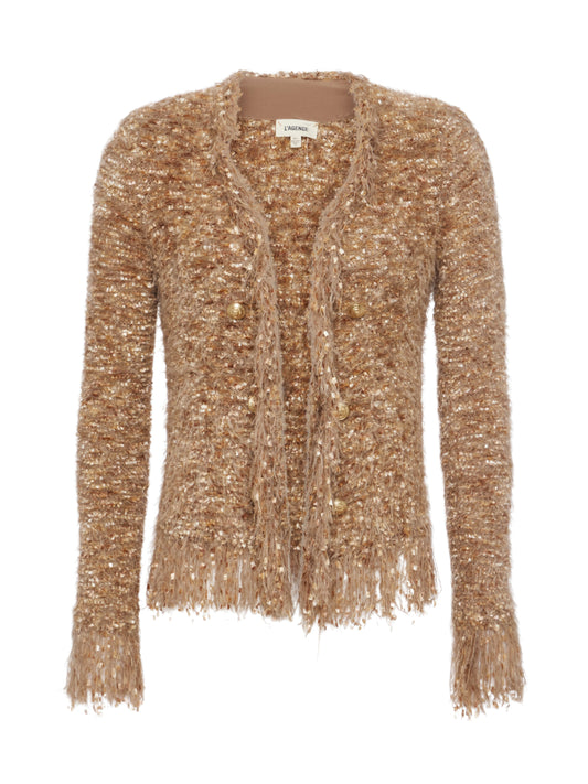 Azure Cardigan Blazer - Tan Multi