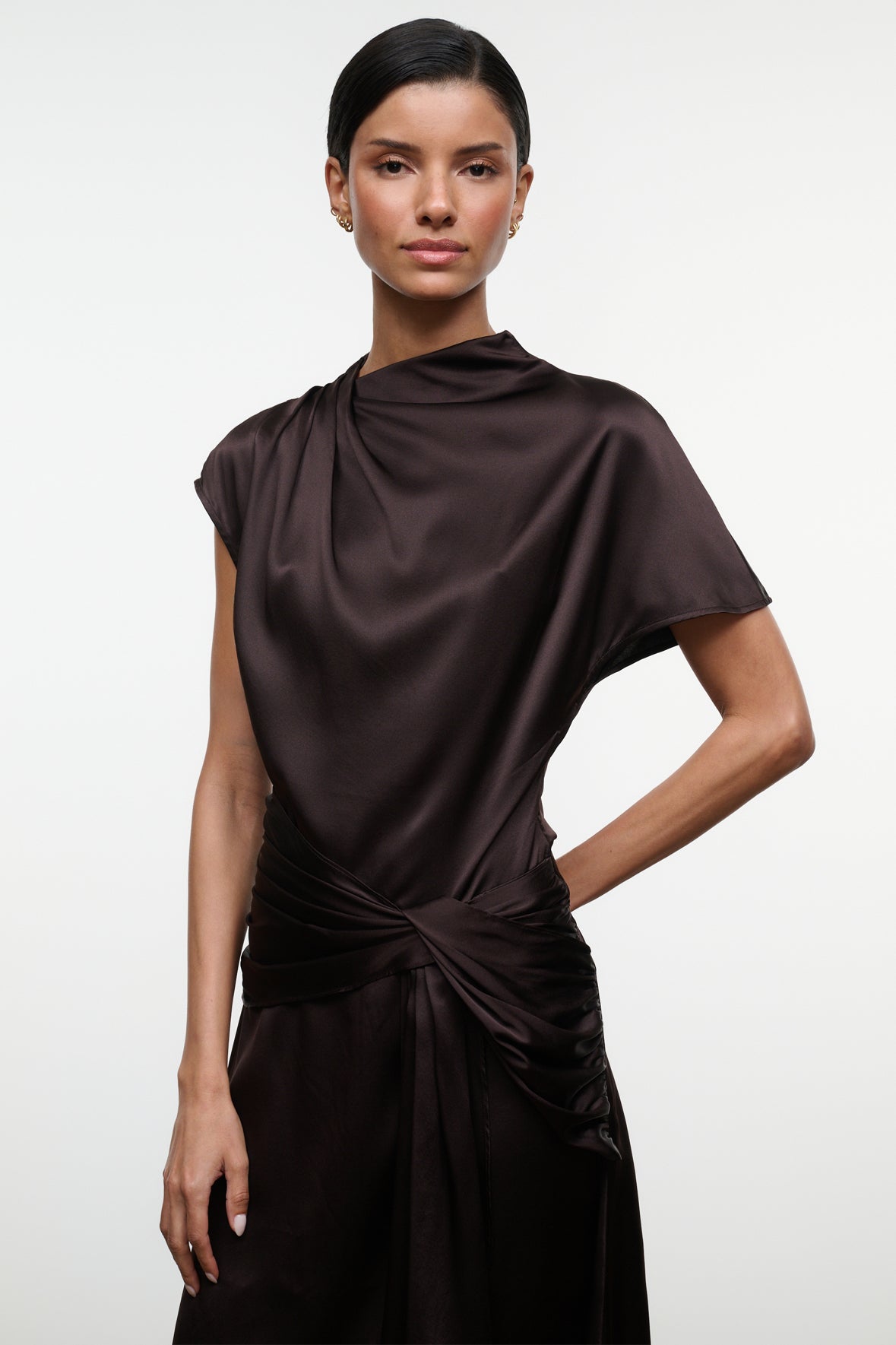 Davina Silk Dress - Earth