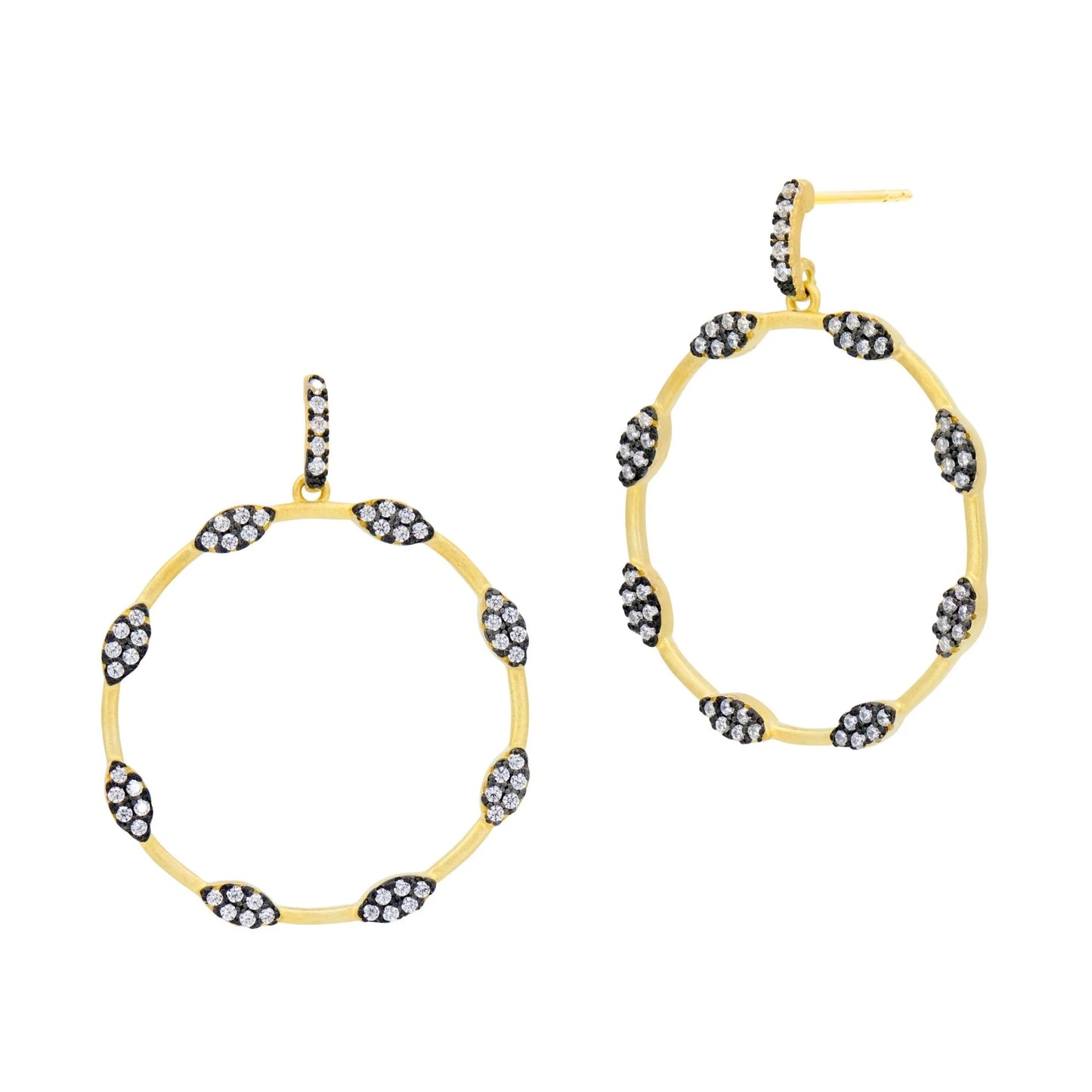 Sparkling Open Hoop Earrings