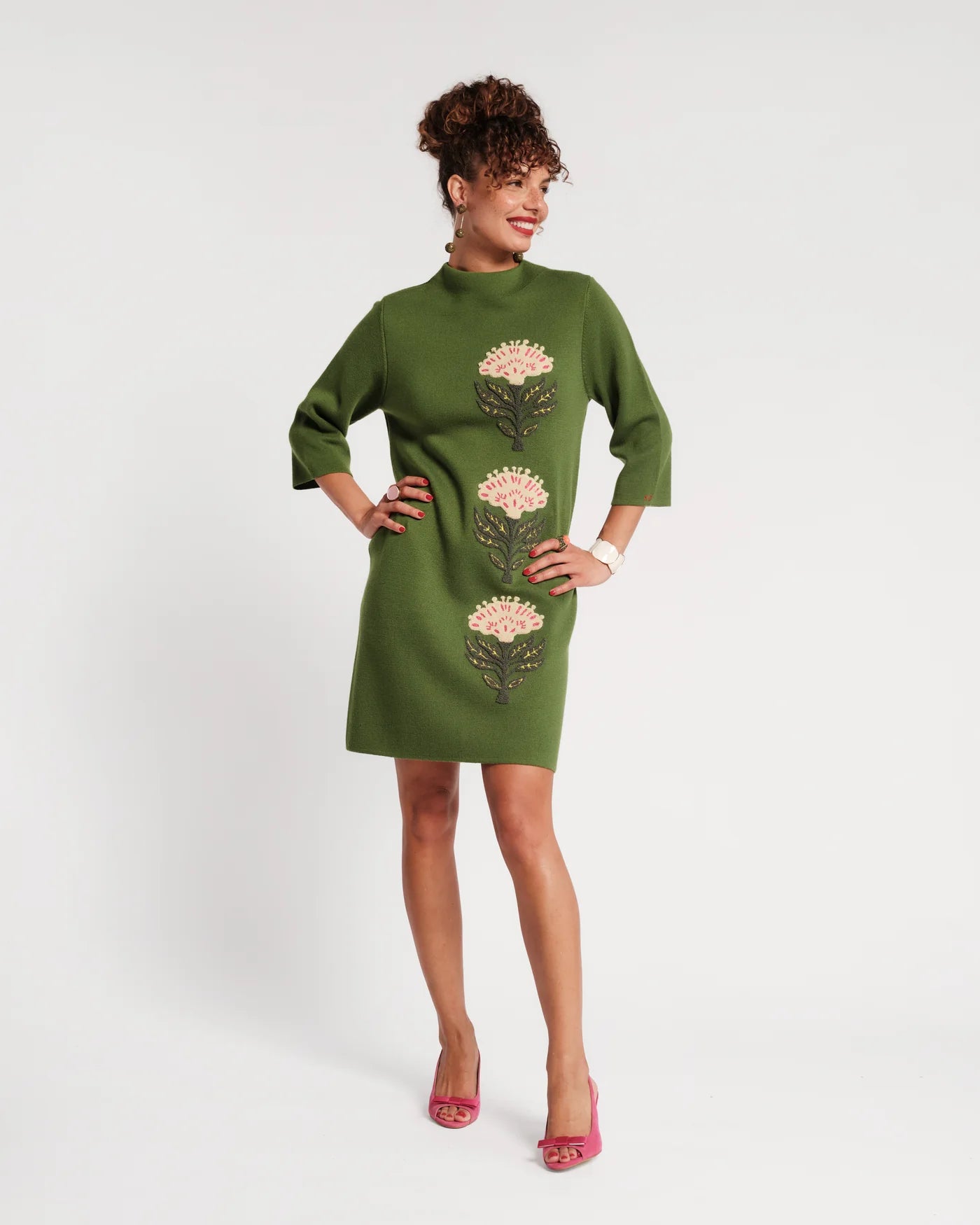 Annie Dress - Green Heirloom Floral