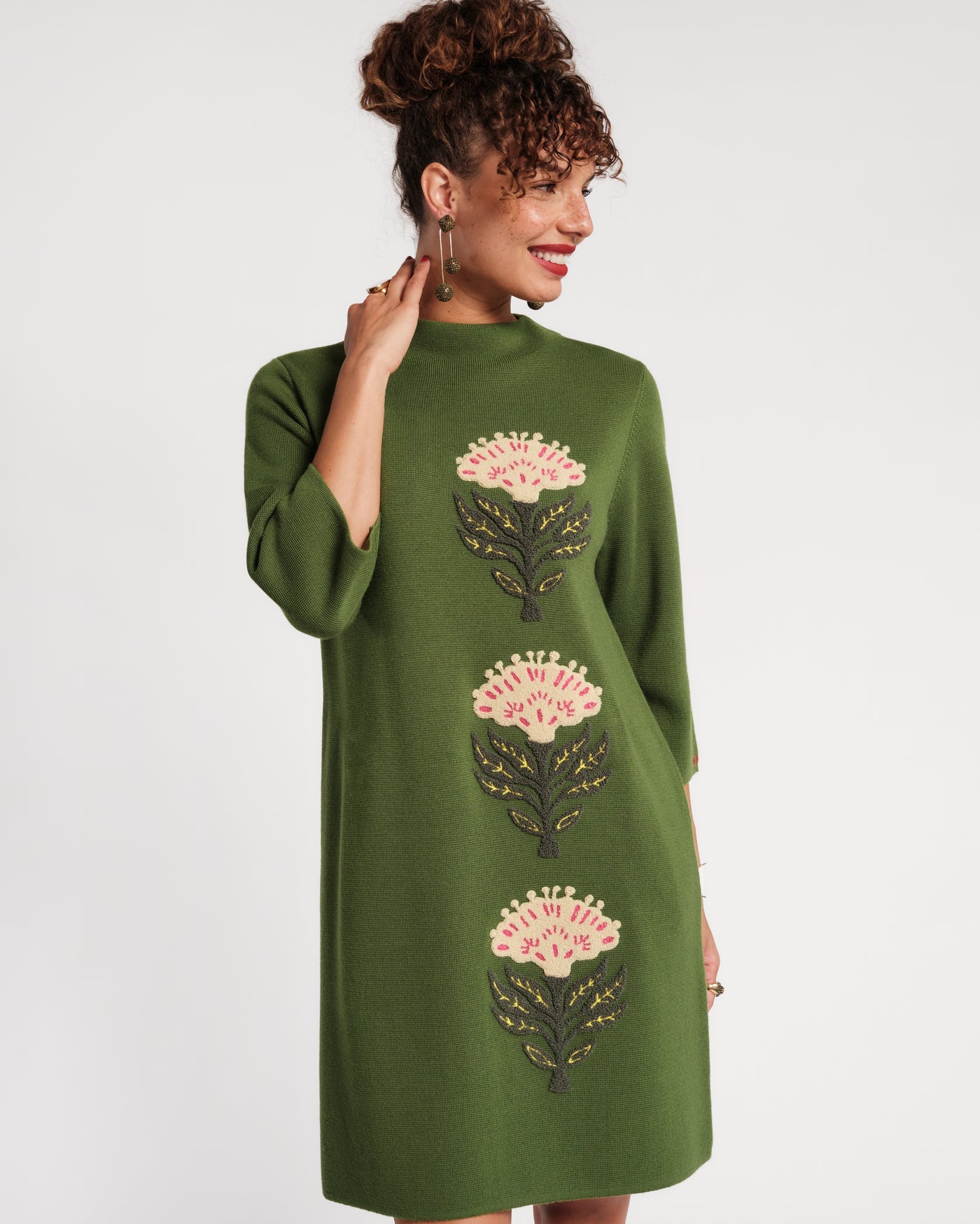 Annie Dress - Green Heirloom Floral