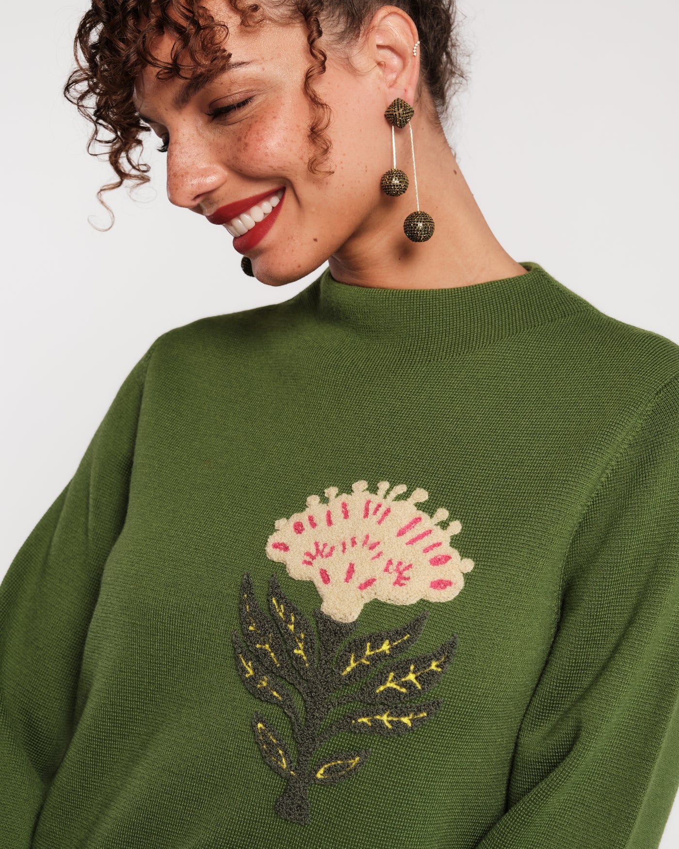 Annie Dress - Green Heirloom Floral