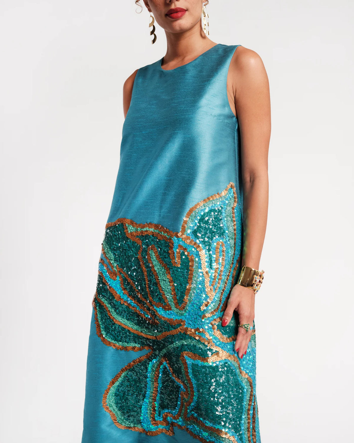 Alice Midi Dress - Teal