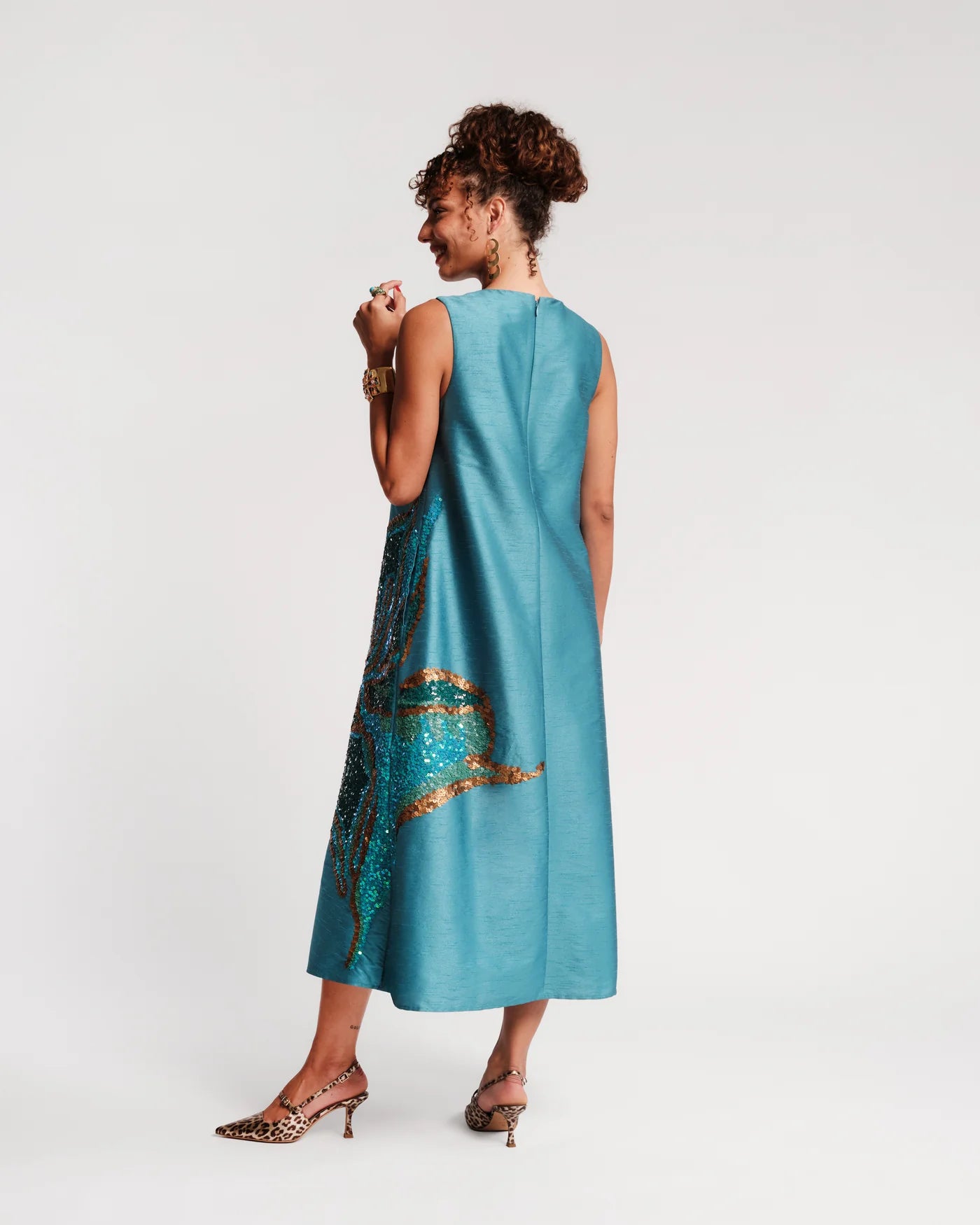 Alice Midi Dress - Teal