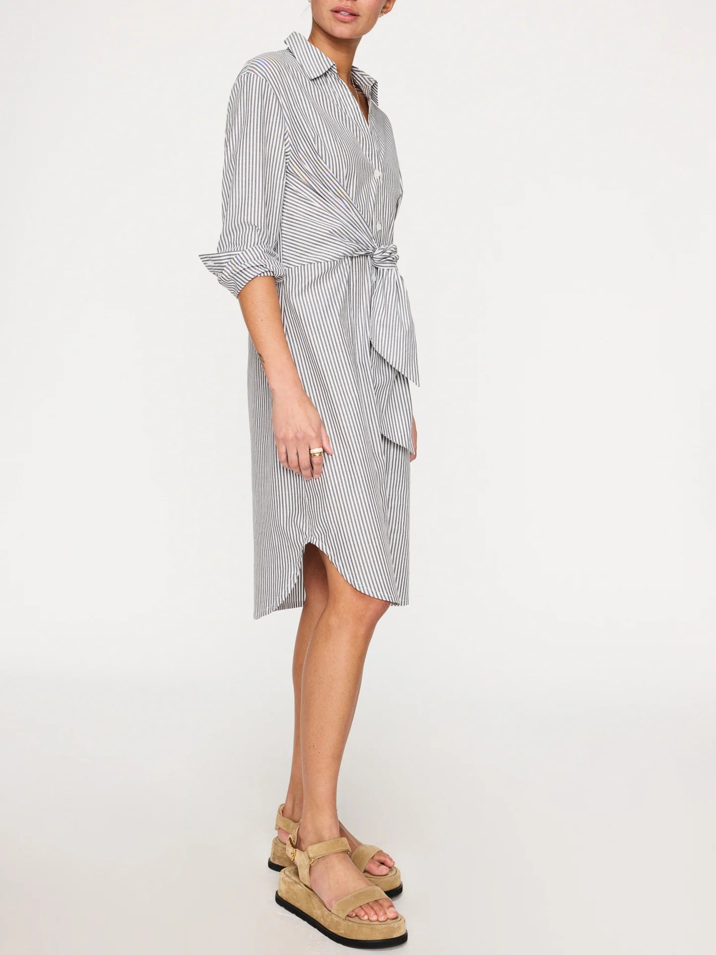 Ashland Stripe Dress - Fraser Grey