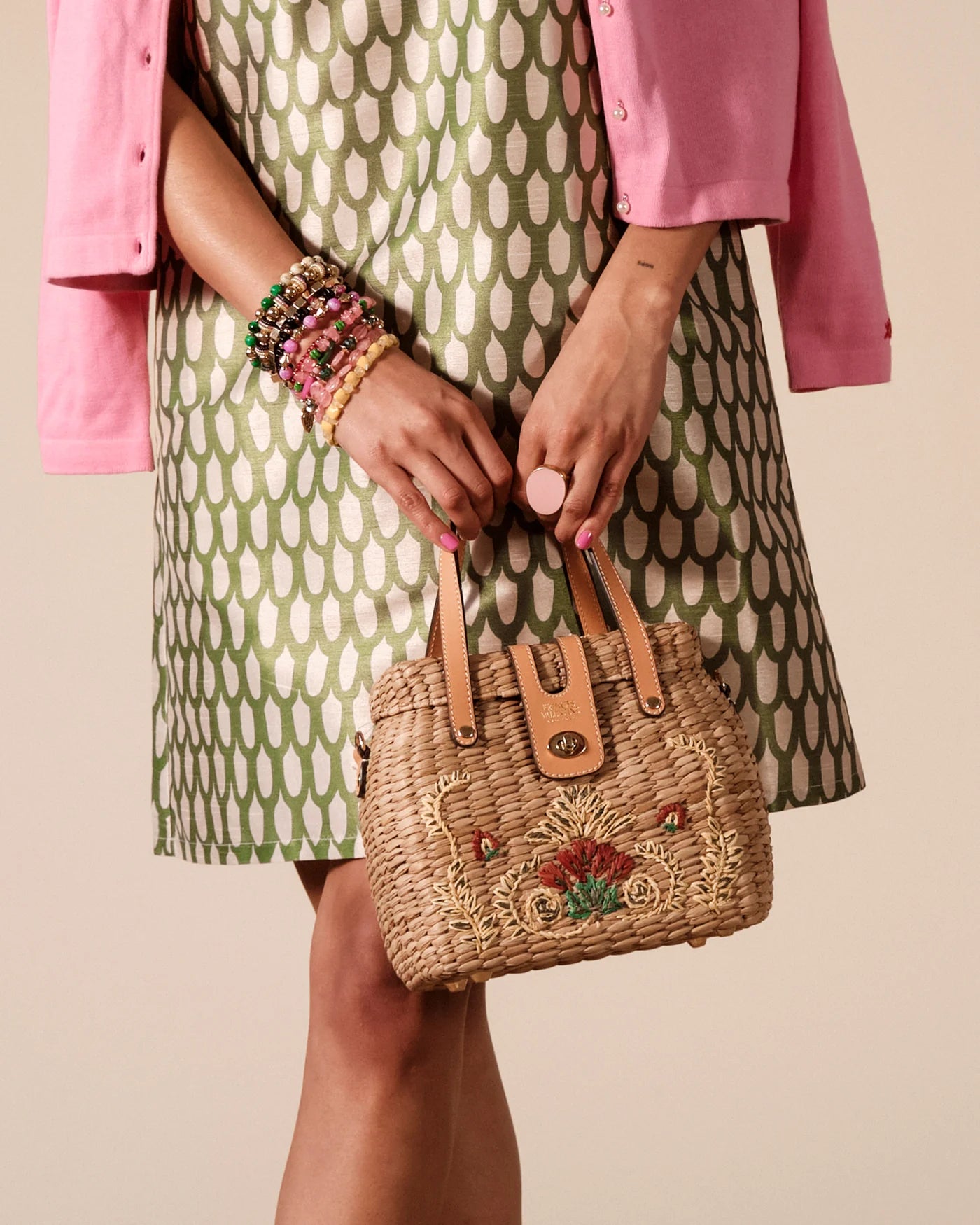 Harriet Bag Canopy Embroidery - Natural/Multi