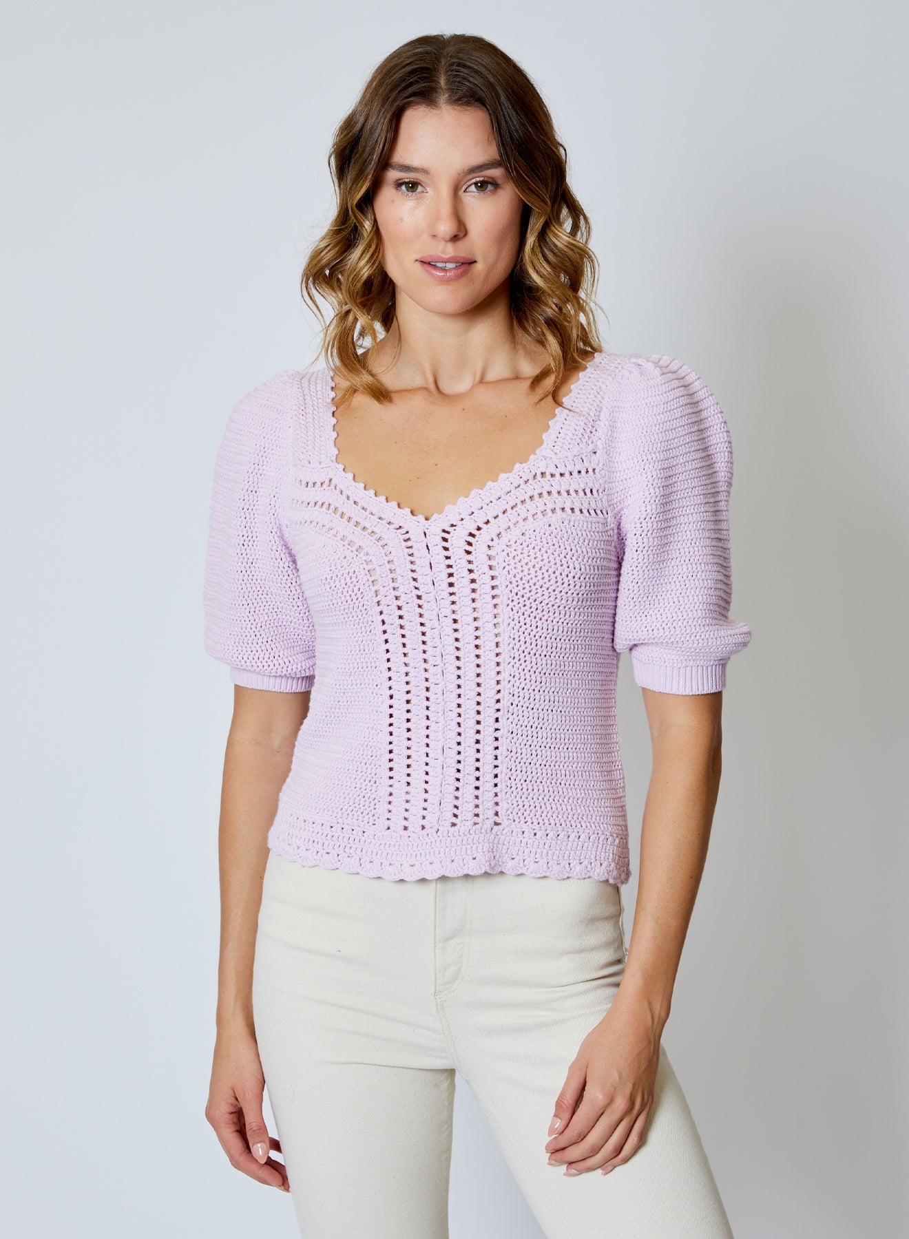 Crochet Feminine Top - Wild Lilac