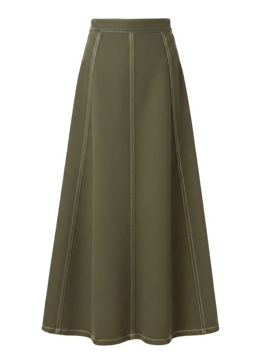 Bina Midi Skirt - Ivy Green Denim