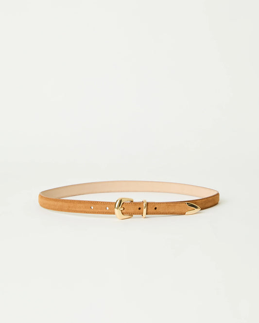 Leo Suede Belt - Camel Gold
