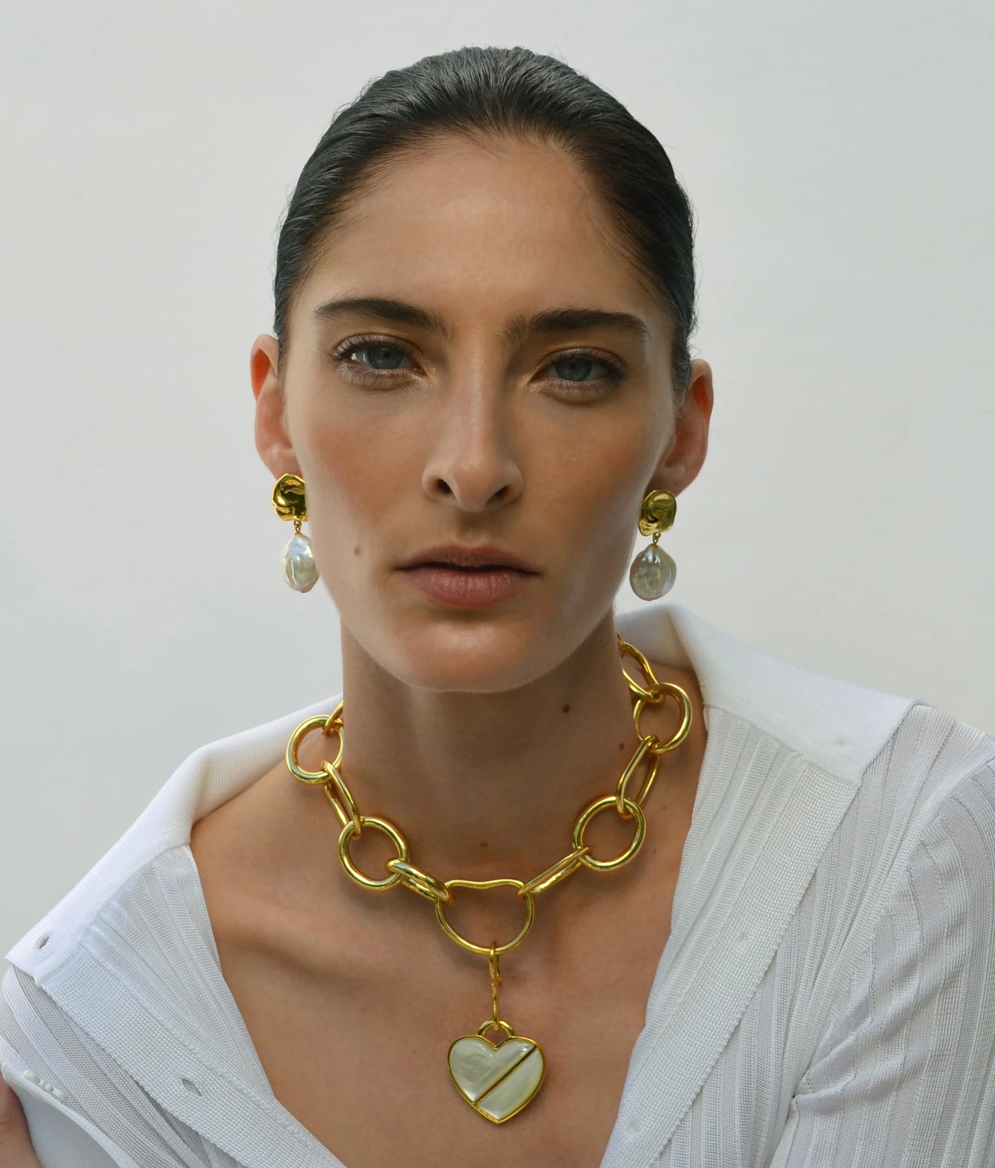 Coin Reflection Earrings - Gold