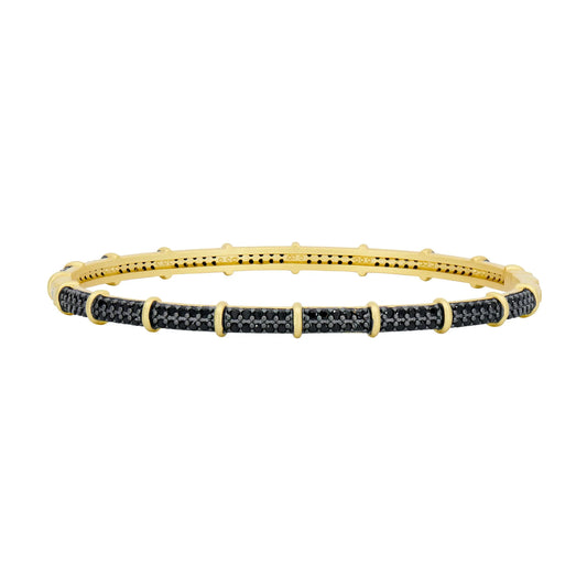 Industrial Finish Cobblestone Thin Hinge Bracelet