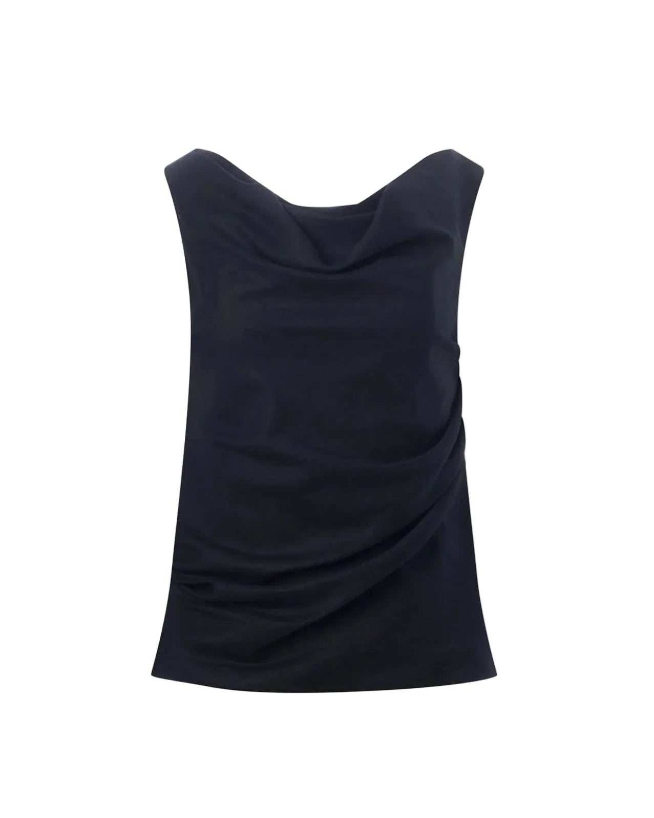 Drop Shoulder Top - Black