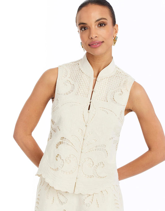 Bora Bora Lace Top - Ivory