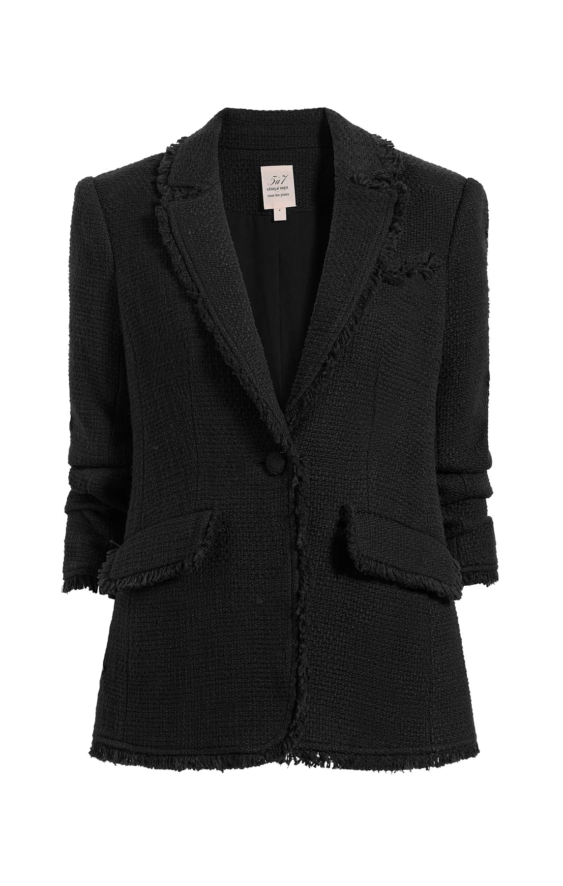 Boucle Khloe Blazer - Black