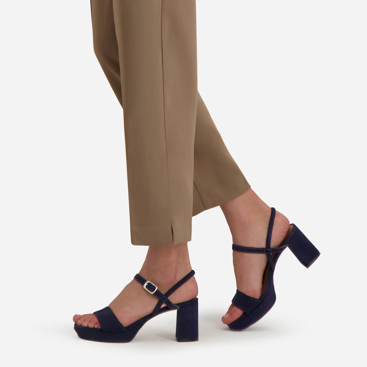 Canto Platform Sandal - Navy Suede