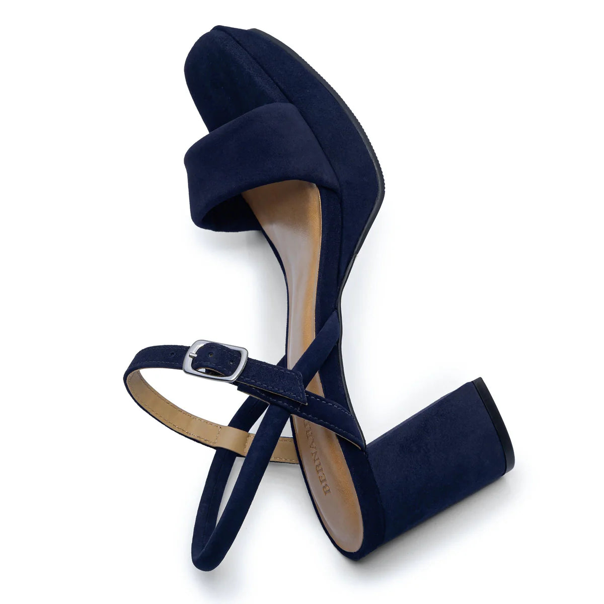 Canto Platform Sandal - Navy Suede