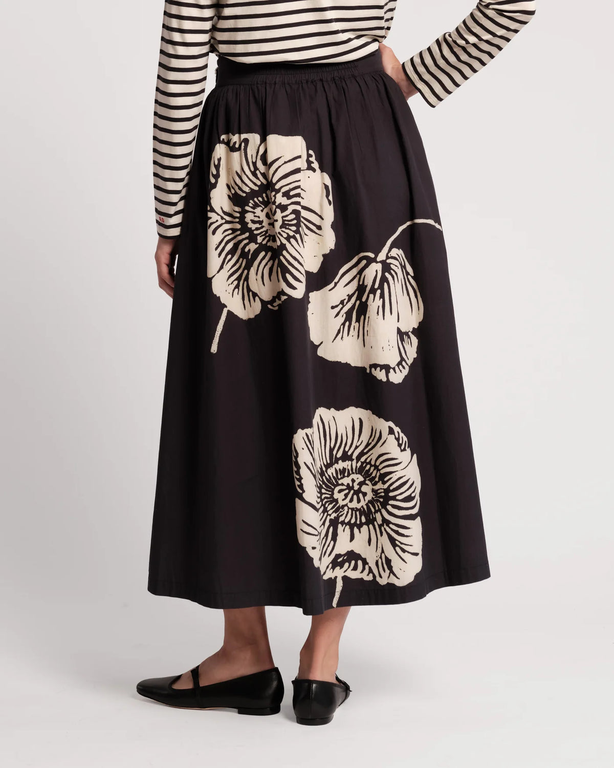 Phoebe Midi Skirt - Carefree Chrysanthemum