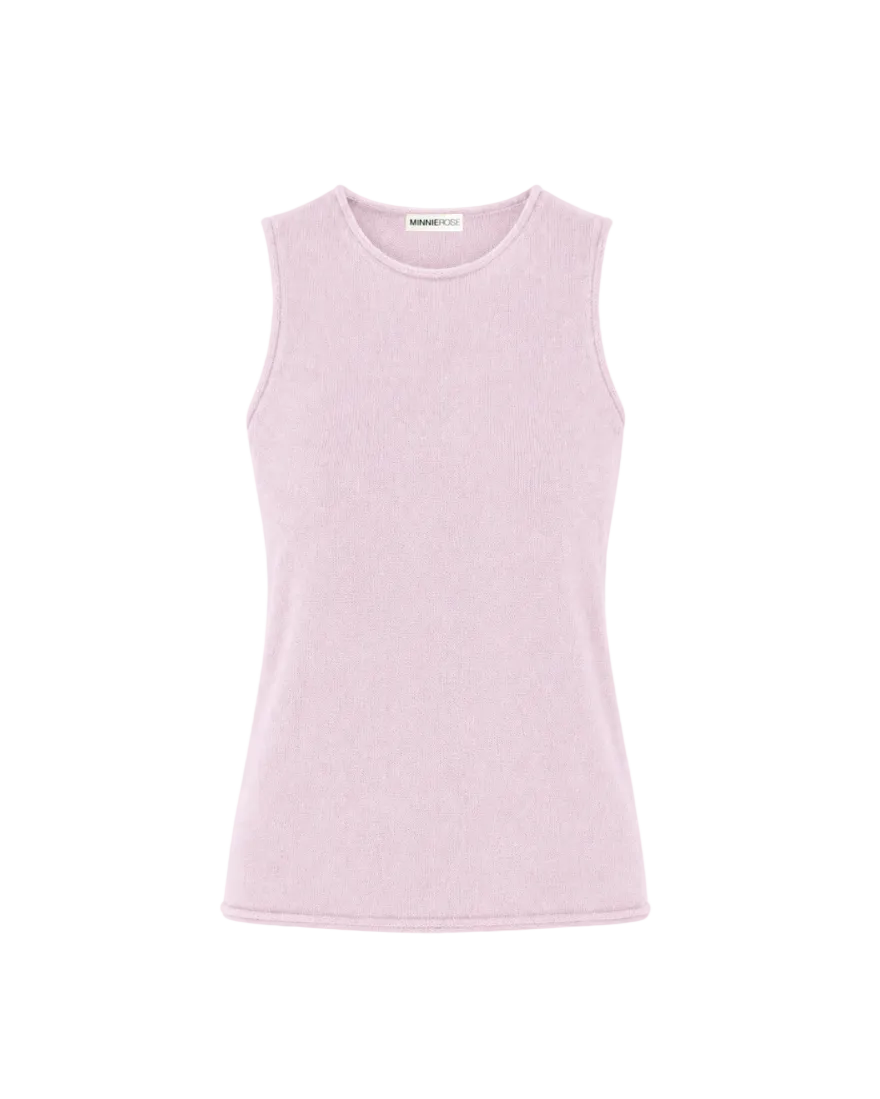 Cashmere Crew Shell - Rose Petal