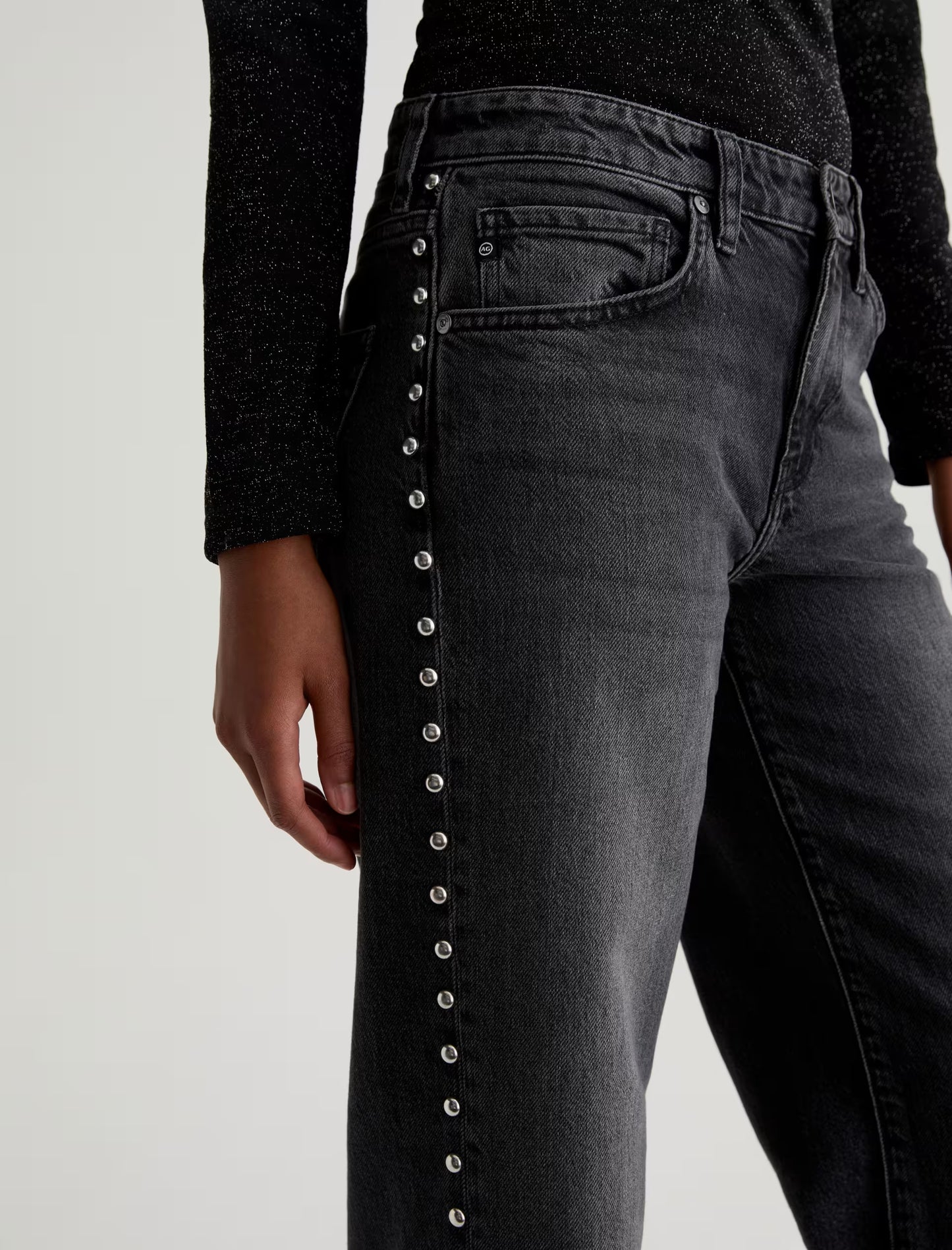 Adria Studded Low-Rise Wide Leg - Immensity
