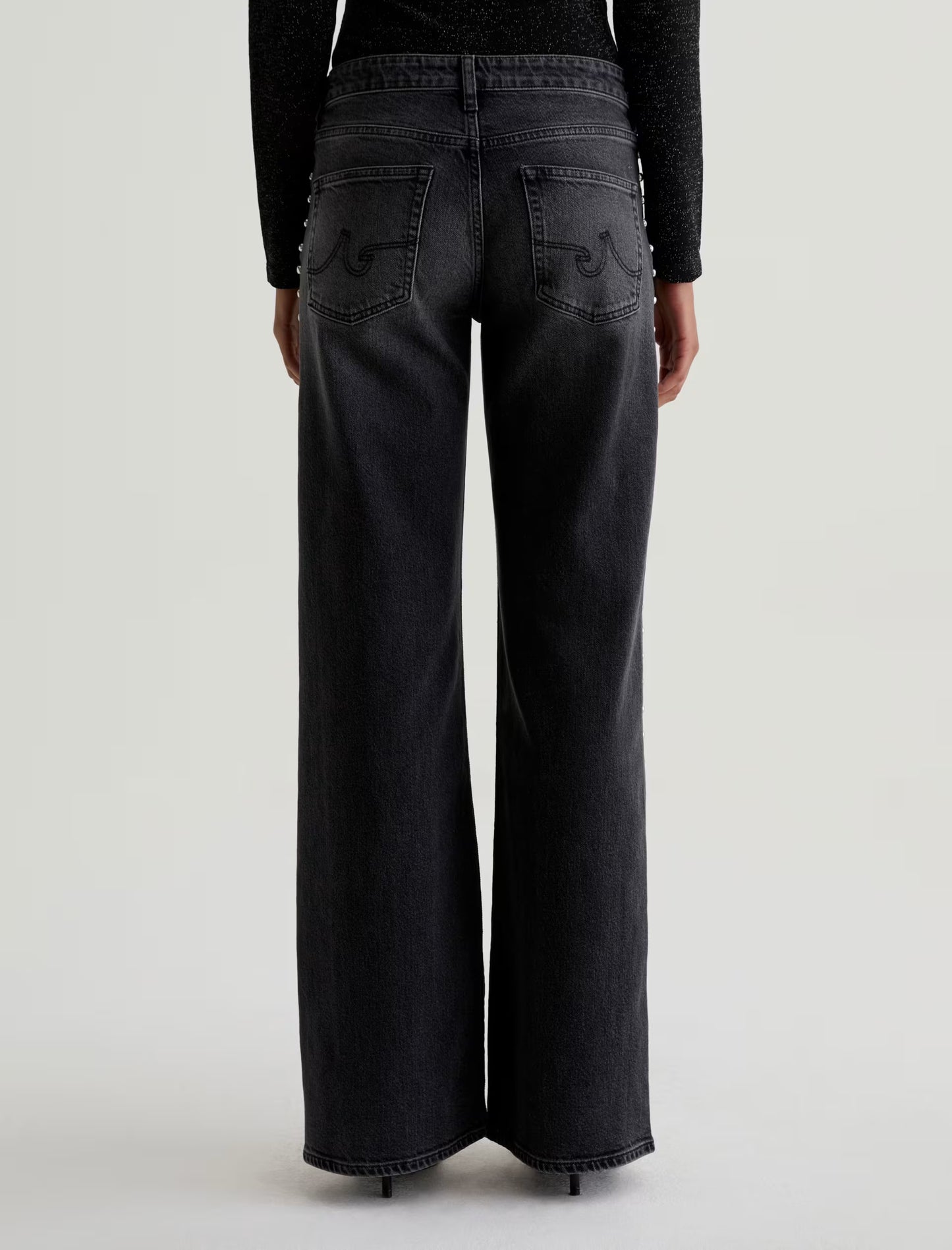 Adria Studded Low-Rise Wide Leg - Immensity