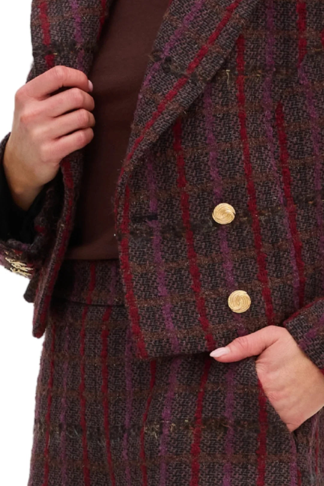 Cecilia Blazer - Burgundy Brown
