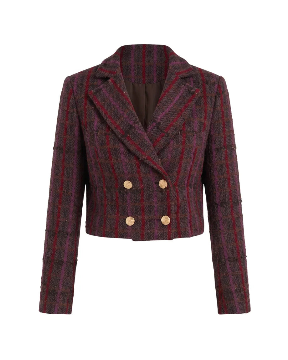 Cecilia Blazer - Burgundy Brown