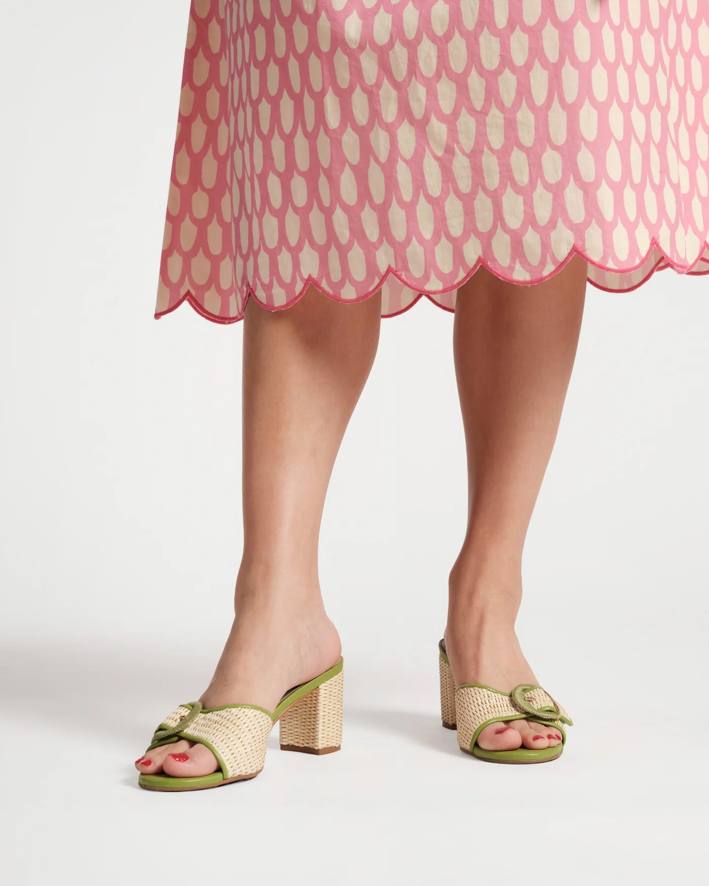 Taylor Raffia Heel - Green
