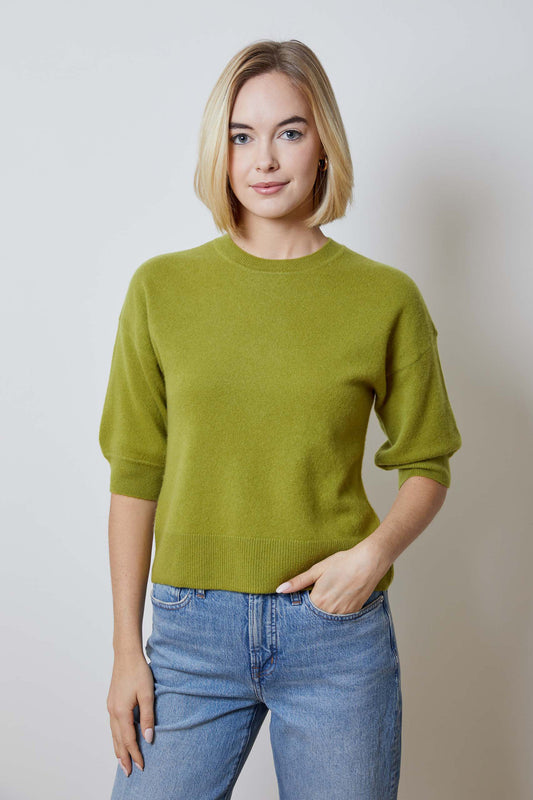 Cashmere Short Sleeve Tee - Woodbine