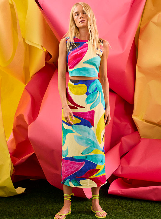 Lynne Skirt - Stroke of Spring