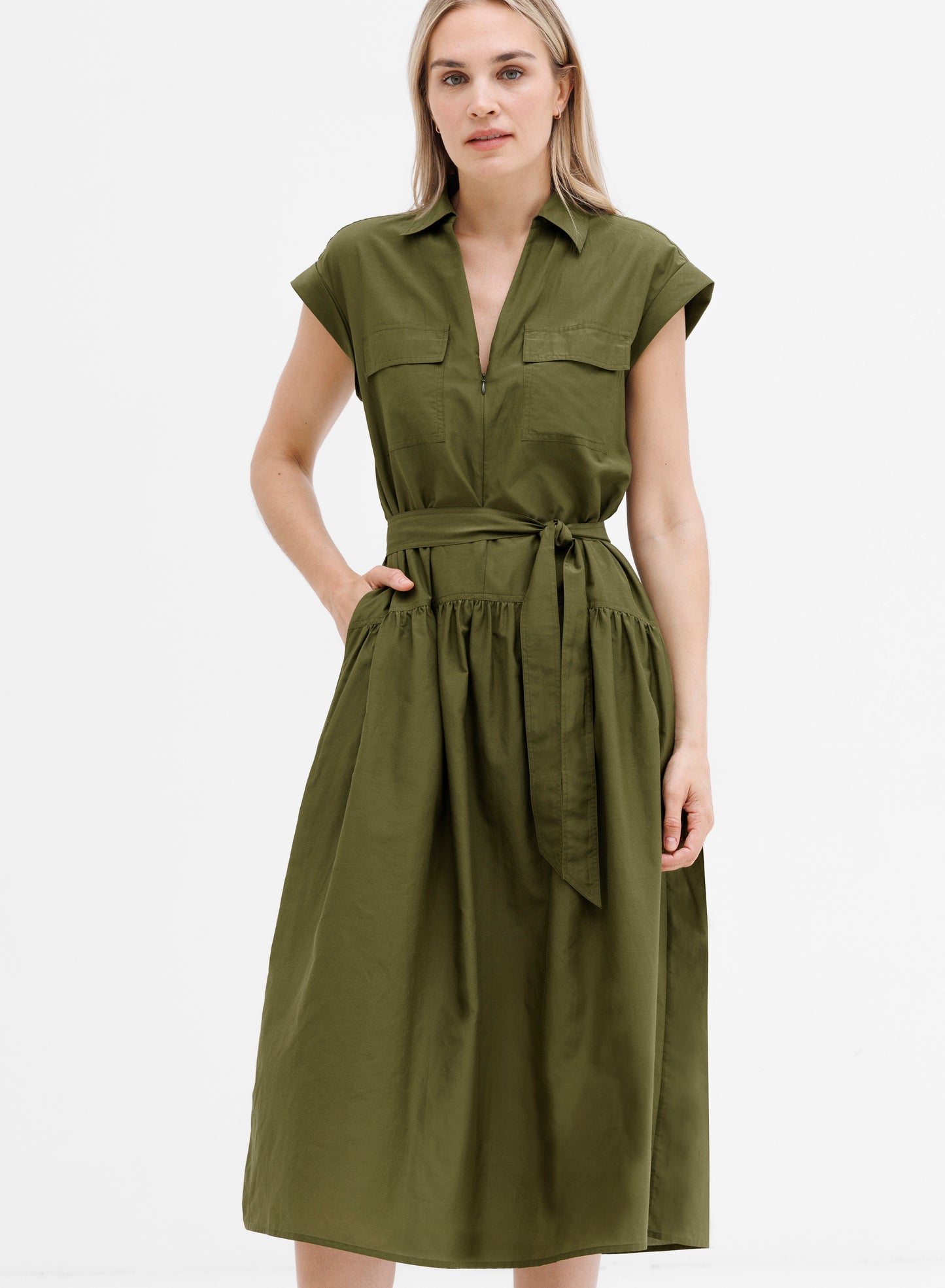 Go Zipline Dress - Moss