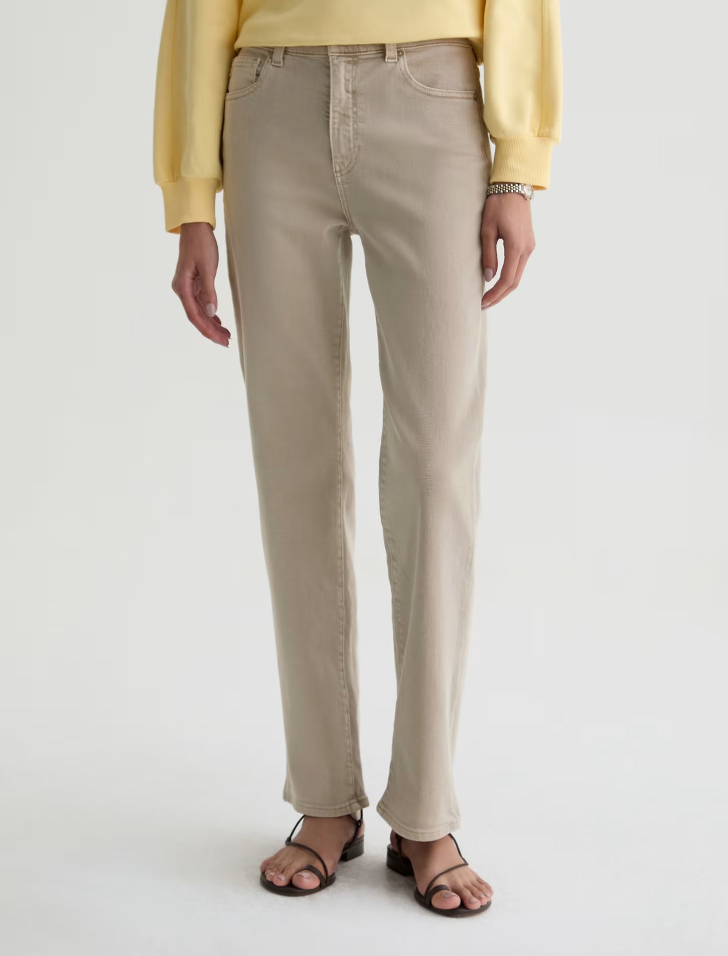 Brinley Mid-Rise Straight - Sulfur Light Taupe