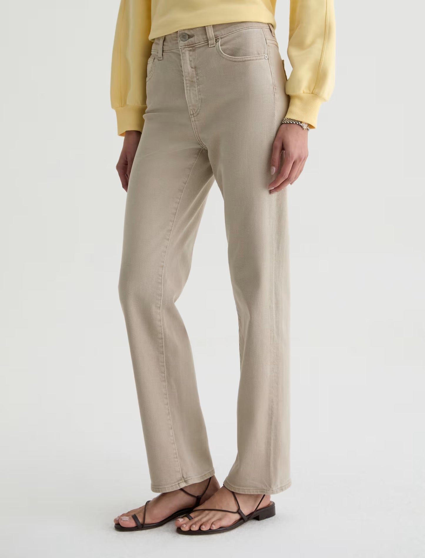 Brinley Mid-Rise Straight - Sulfur Light Taupe
