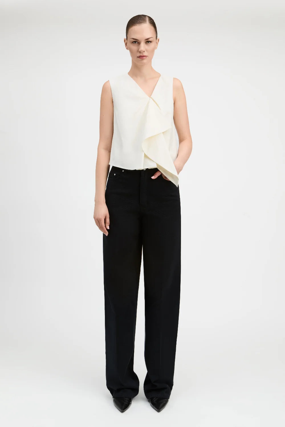 Ubah Origami Pleated Top - Ivory