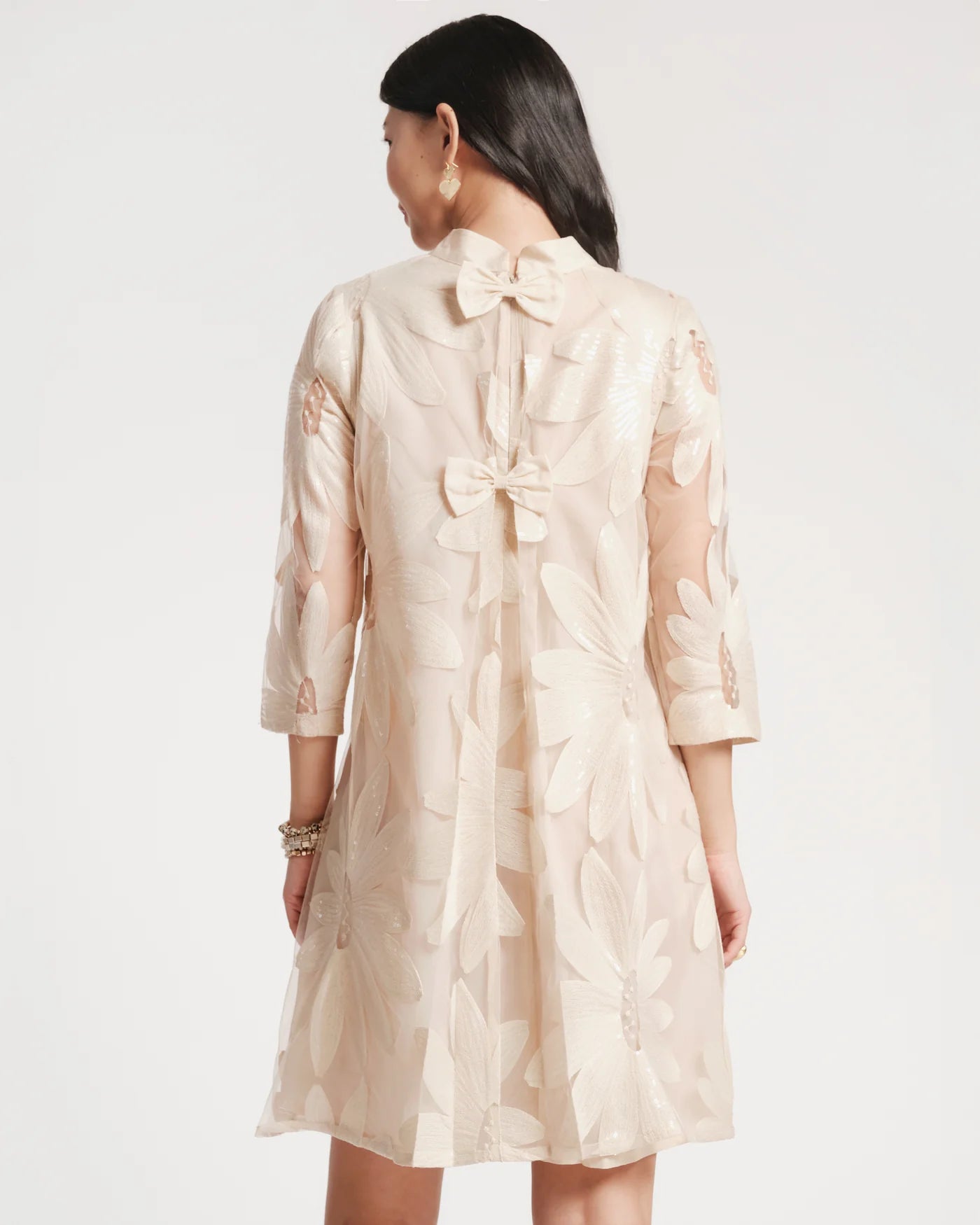 Diplomat Mini Dress - Oyster Sequin